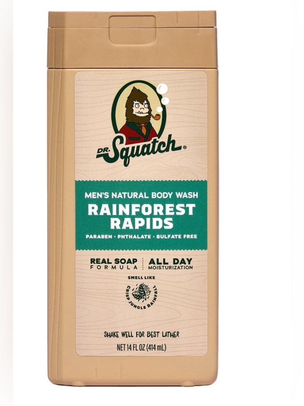 Dr. Squatch Rainforest Rapids Men’s Natural Body Wash — Tan